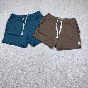 Maamgic Mens KnitCozy Knitted Casual Sweat Shorts Size S Lot of 2 Brown Blue